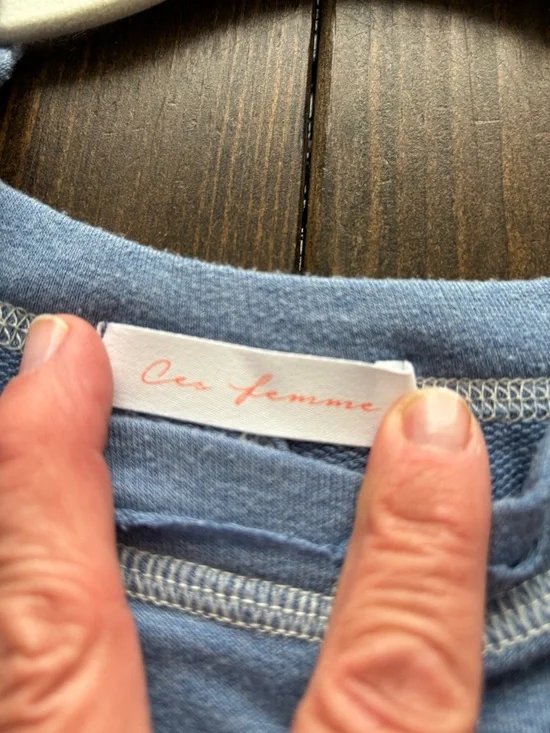 Soft Blue Ruffle Top - Picture 2 of 5